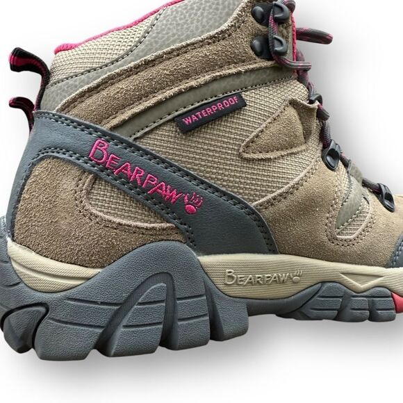 Bearpaw Women’s Corsica Boots Taupe Pink Hiker Hiking Boot Outdoor Size 8 - Picture 4 of 15